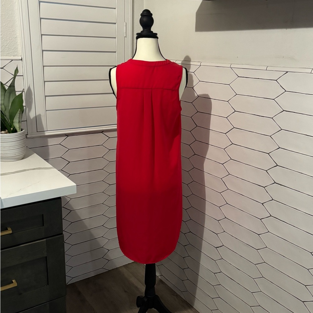 Lush Vibrant Red Mini Dress - Picture 2 of 3